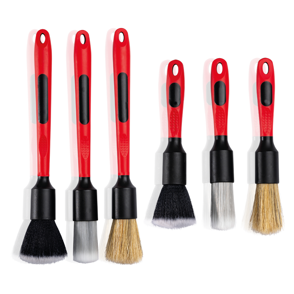 Auto Detailing Brush Set 6-piece – Professional Quality | Safe-Shield®
