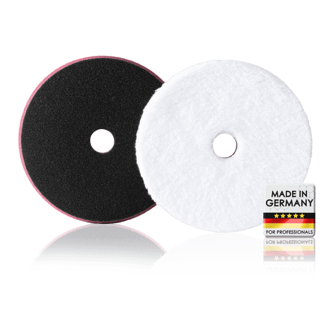 mikrofaserpolierpad vorne und hinten
