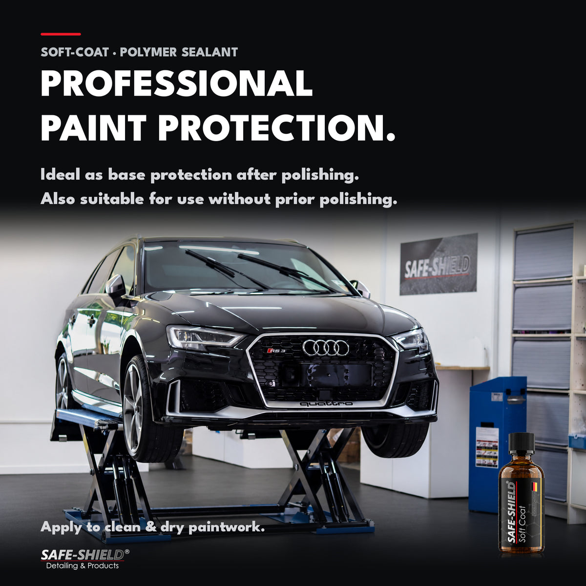 Soft-Coat provides professional base protection after polishing or without prior polishing, on clean and dry paintwork.