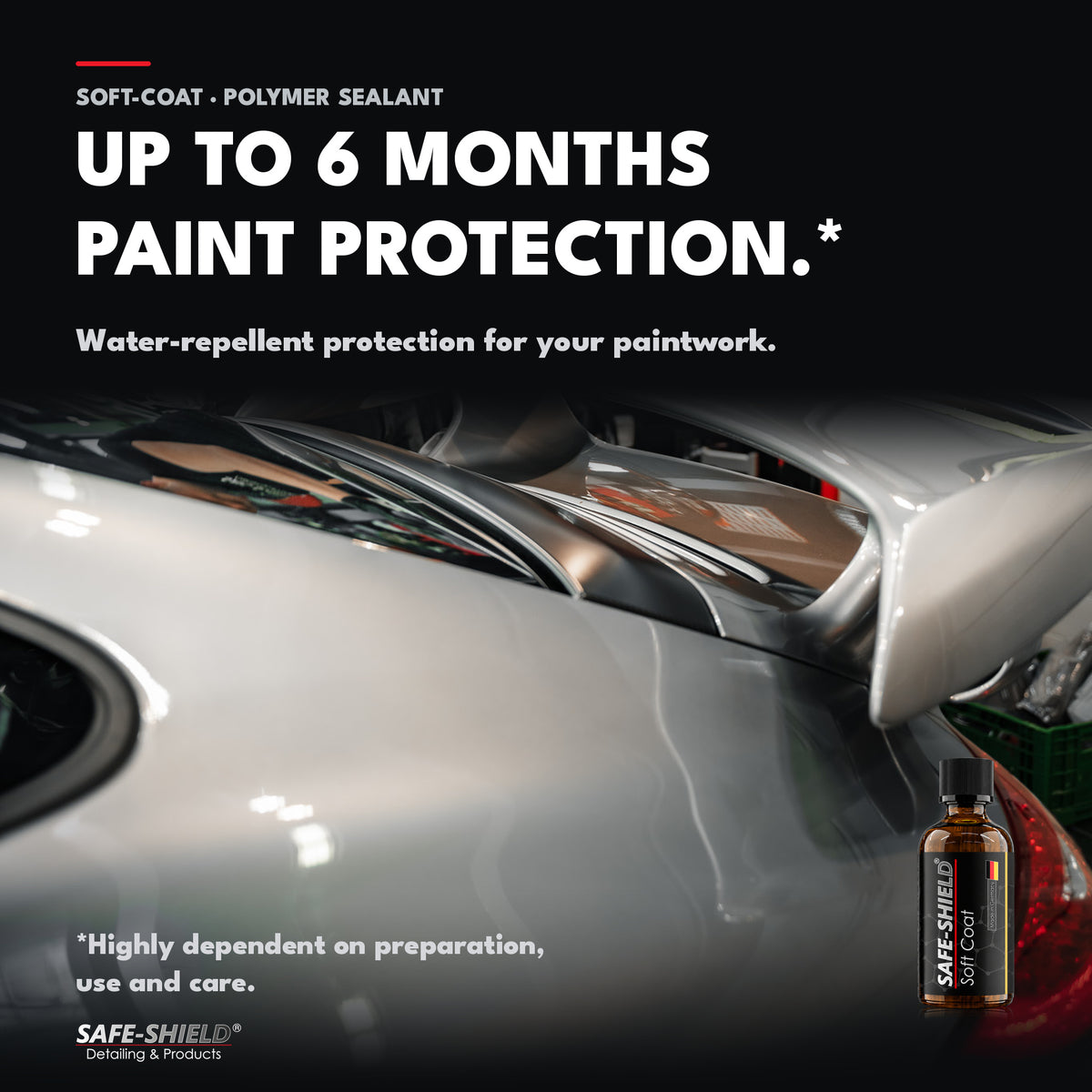Soft-Coat offers water-repellent paint protection for up to 6 months; durability depends heavily on preparation, use and care.